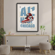 Charger l&#39;image dans la galerie, Poster &quot;CHICAGO CLOUD&quot; encadré
